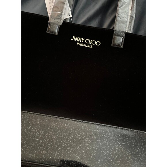 Jimmy Choo black velvet tote bag - Picture 3 of 4